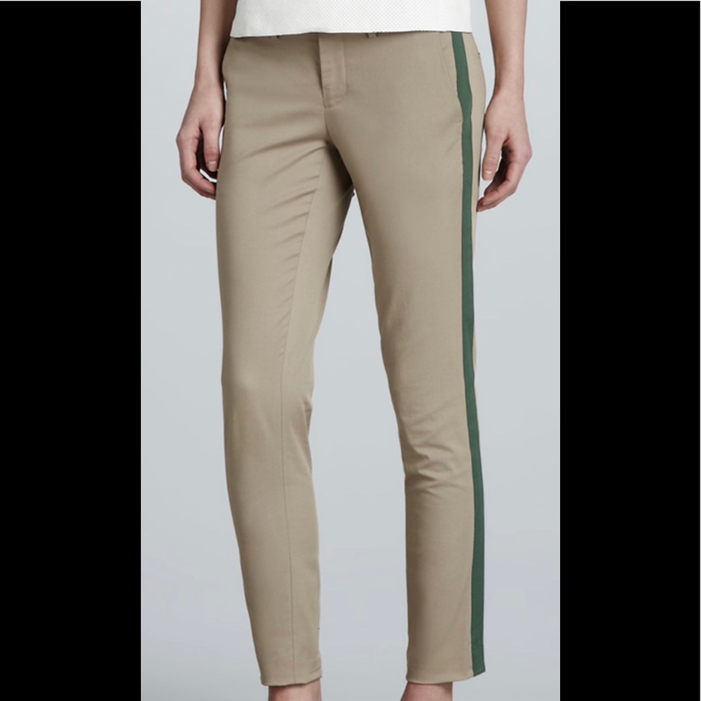 Vince Side Stripe Twill Pants, Size 2